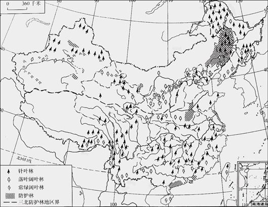 防护林地图图片